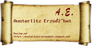 Austerlitz Erzsébet névjegykártya